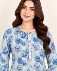 Serene Flora Printed 2-Piece Suit