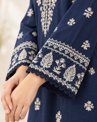 Navy Muse– Embroidered 3-Piece Suit