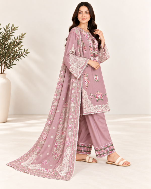 Rose Heirloom – Embroidered 3-Piece Suit