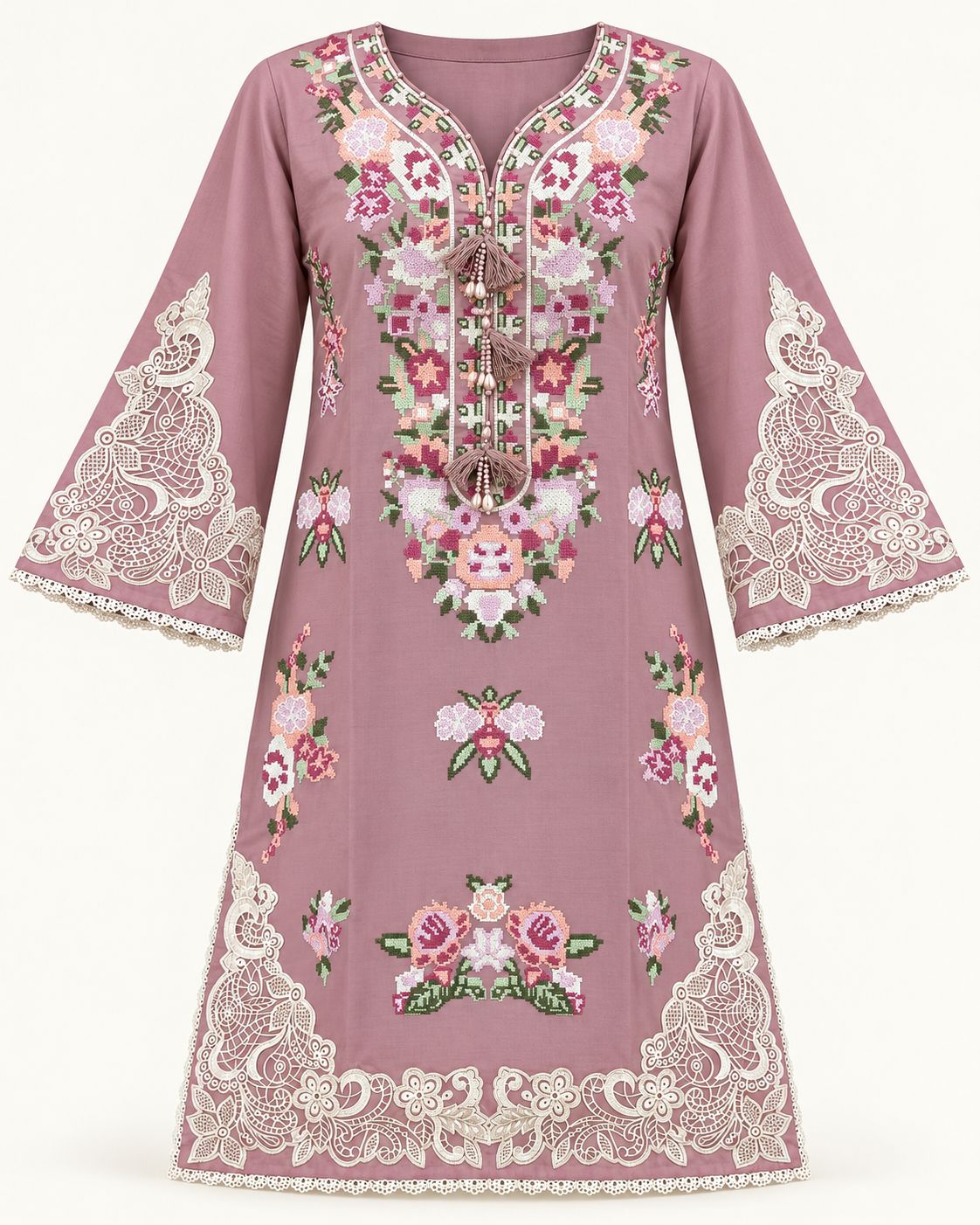 Rose Heirloom – Embroidered 3-Piece Suit