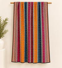 Rangrez Geometric Print 3 Piece Slub Khaddar Suit