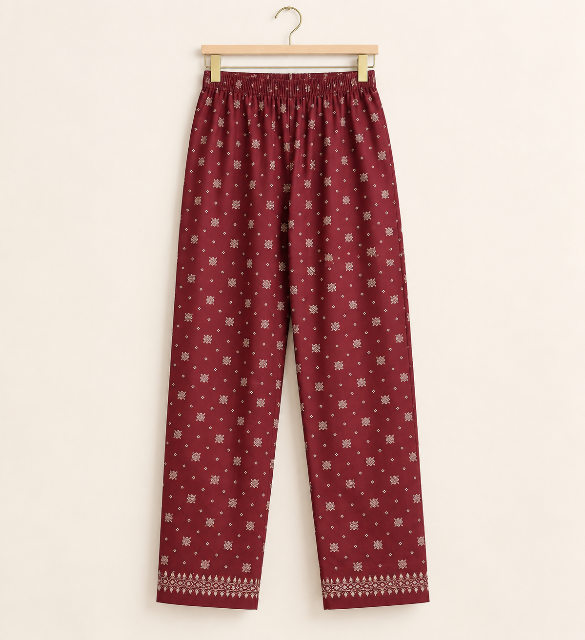 Maroon Heritage Lawn 3 Piece Suit - Maxi Style