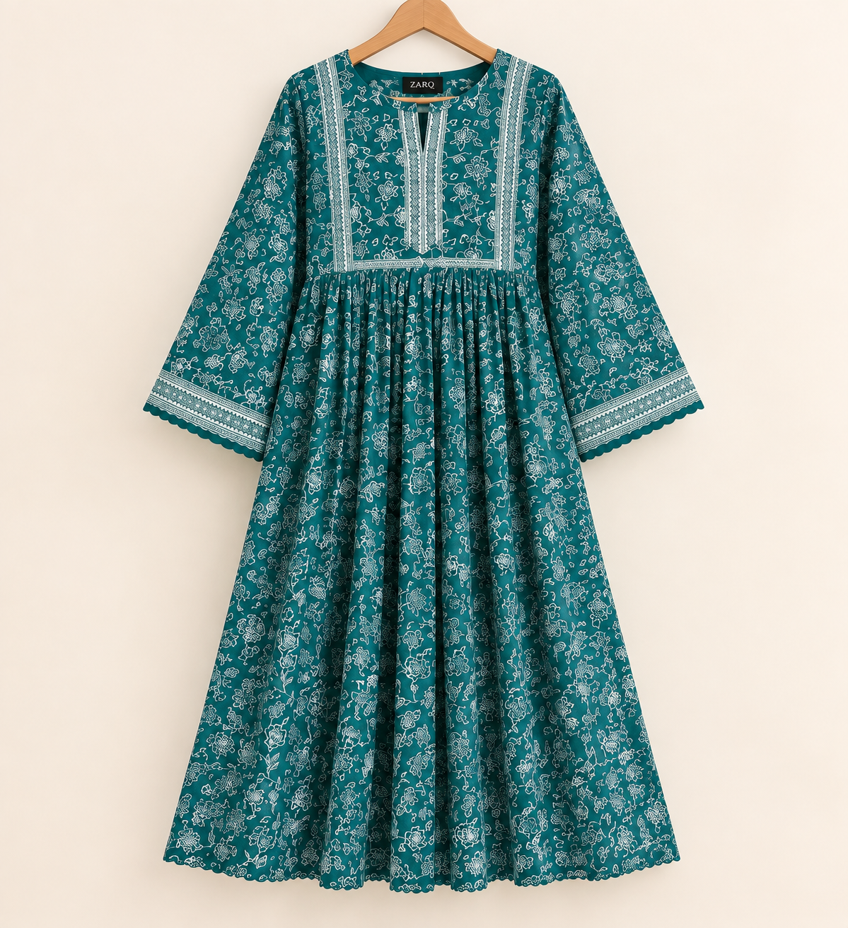 Emerald Blossom 3-Piece Frock Suit