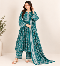 Emerald Blossom 3-Piece Frock Suit