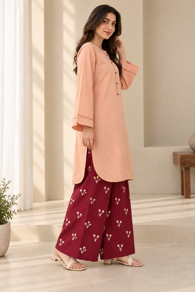 Blush Charm 2-Piece Karandi Co-Ord Set