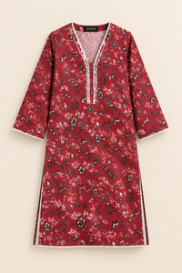 Red Floral Printed 2-Piece Casual Wear Set