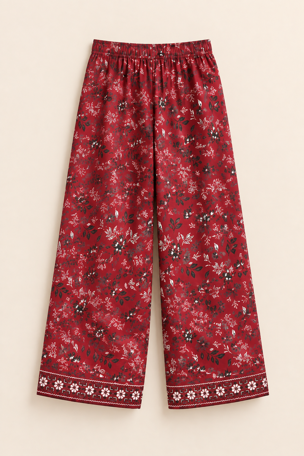 Red Floral Printed 2-Piece Casual Wear Set