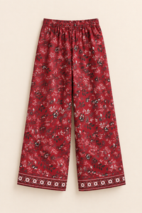 Red Floral Printed 2-Piece Casual Wear Set