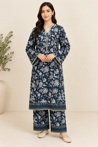 Midnight Bloom Co-Ord Set – Navy Floral 2 Piece