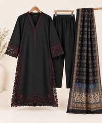 Black Orchid 3-Piece Suit Dhannak