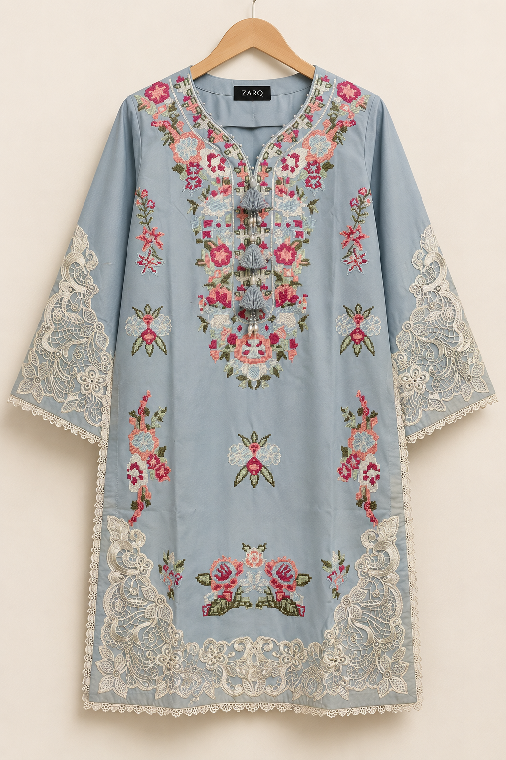 Persian Bloom Embroidered 3-Piece Suit