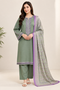 Sage Heritage Embroidered 3-Piece Suit