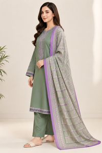 Sage Heritage Embroidered 3-Piece Suit